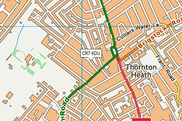 CR7 6DU map - OS VectorMap District (Ordnance Survey)