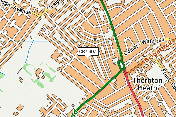 CR7 6DZ map - OS VectorMap District (Ordnance Survey)