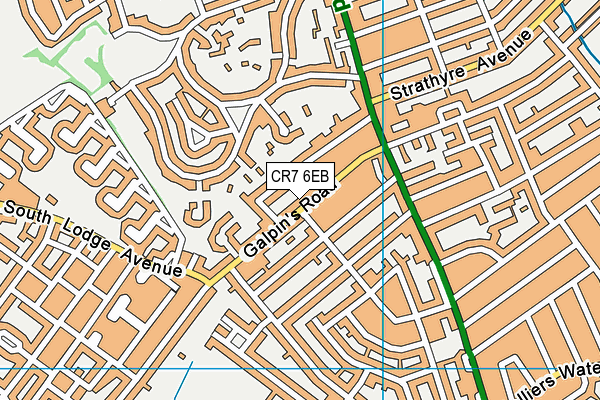 CR7 6EB map - OS VectorMap District (Ordnance Survey)