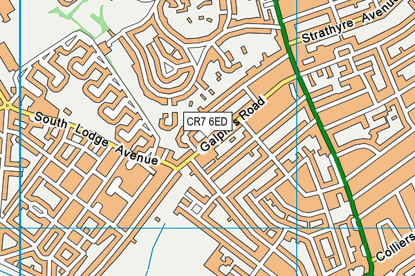 CR7 6ED map - OS VectorMap District (Ordnance Survey)