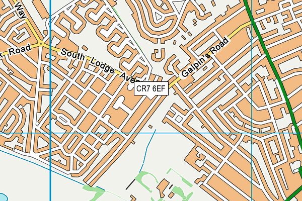 CR7 6EF map - OS VectorMap District (Ordnance Survey)