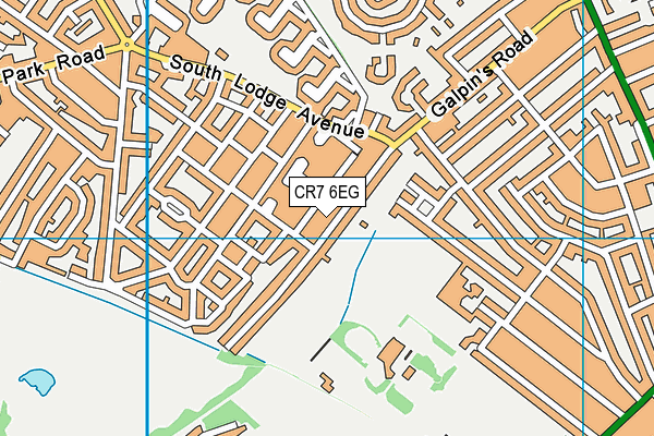 CR7 6EG map - OS VectorMap District (Ordnance Survey)