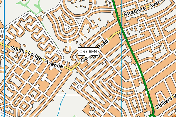 CR7 6EN map - OS VectorMap District (Ordnance Survey)