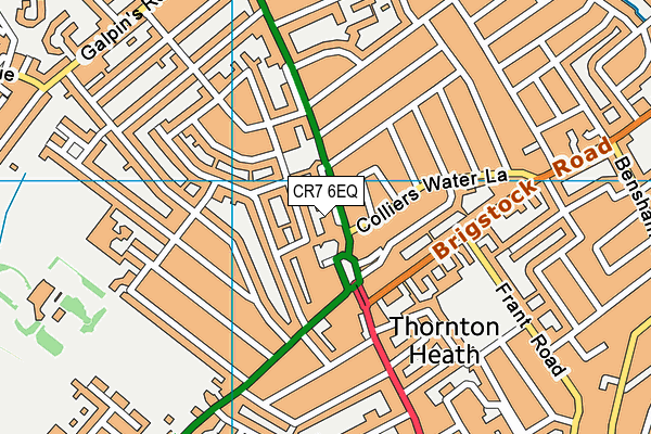 CR7 6EQ map - OS VectorMap District (Ordnance Survey)