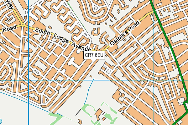 CR7 6EU map - OS VectorMap District (Ordnance Survey)