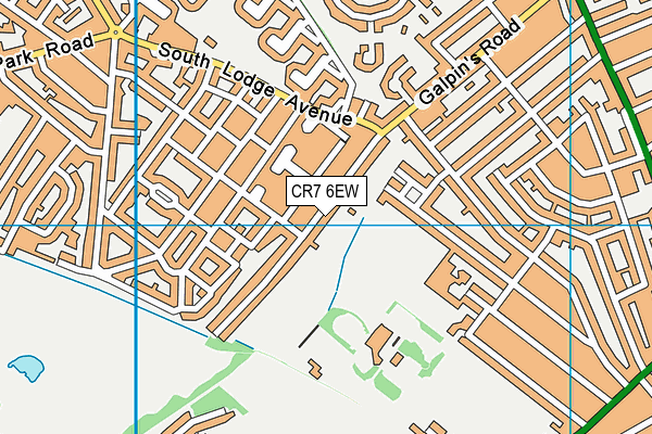 CR7 6EW map - OS VectorMap District (Ordnance Survey)