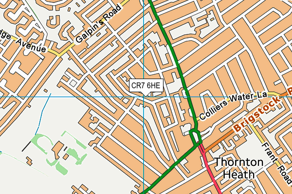 CR7 6HE map - OS VectorMap District (Ordnance Survey)