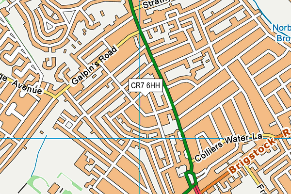 CR7 6HH map - OS VectorMap District (Ordnance Survey)