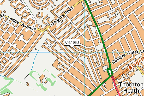 CR7 6HJ map - OS VectorMap District (Ordnance Survey)