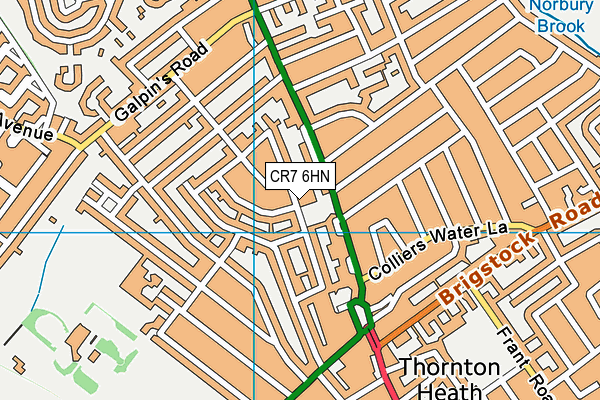 CR7 6HN map - OS VectorMap District (Ordnance Survey)