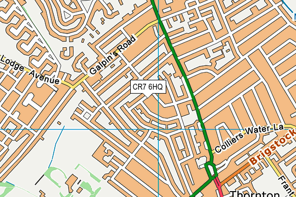 CR7 6HQ map - OS VectorMap District (Ordnance Survey)