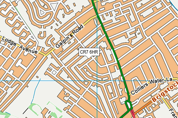 CR7 6HR map - OS VectorMap District (Ordnance Survey)