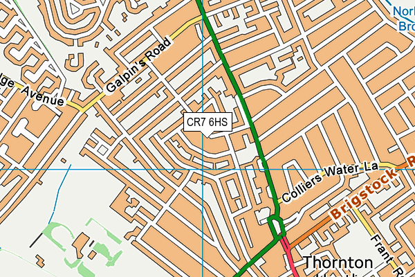 CR7 6HS map - OS VectorMap District (Ordnance Survey)