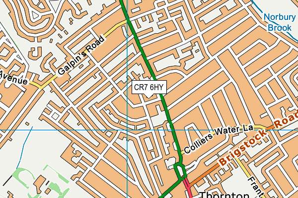 CR7 6HY map - OS VectorMap District (Ordnance Survey)