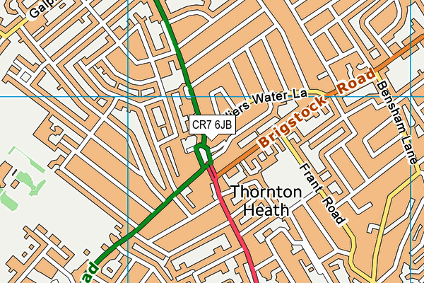 CR7 6JB map - OS VectorMap District (Ordnance Survey)