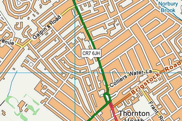 CR7 6JH map - OS VectorMap District (Ordnance Survey)