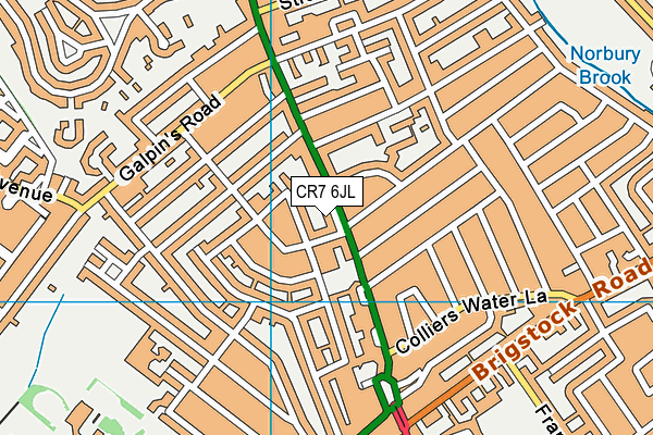CR7 6JL map - OS VectorMap District (Ordnance Survey)