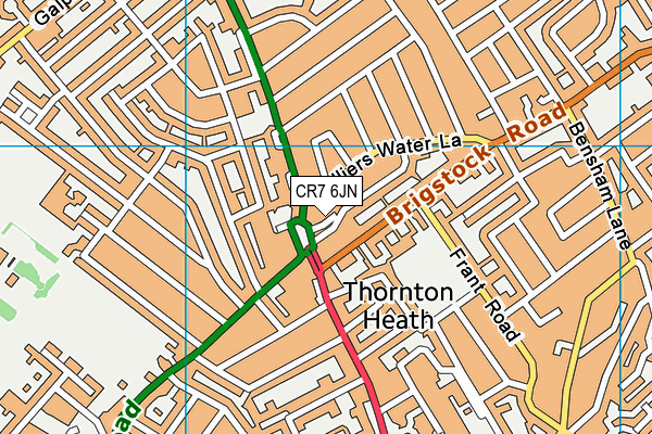 CR7 6JN map - OS VectorMap District (Ordnance Survey)