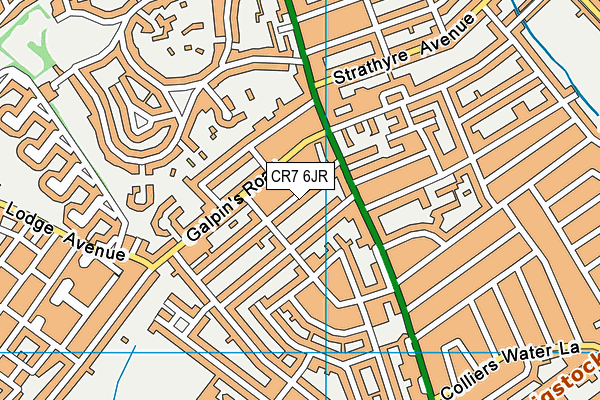 CR7 6JR map - OS VectorMap District (Ordnance Survey)