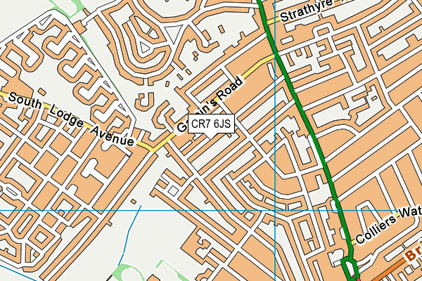 CR7 6JS map - OS VectorMap District (Ordnance Survey)