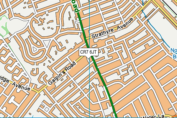 CR7 6JT map - OS VectorMap District (Ordnance Survey)