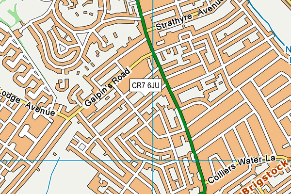 CR7 6JU map - OS VectorMap District (Ordnance Survey)