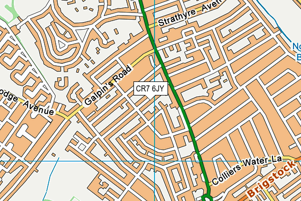 CR7 6JY map - OS VectorMap District (Ordnance Survey)