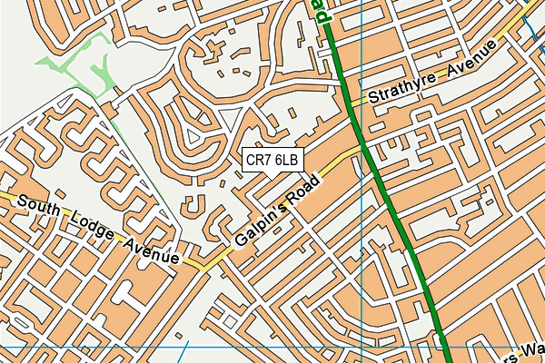 CR7 6LB map - OS VectorMap District (Ordnance Survey)