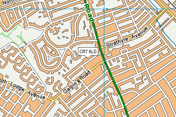 CR7 6LD map - OS VectorMap District (Ordnance Survey)