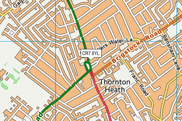 CR7 6YL map - OS VectorMap District (Ordnance Survey)