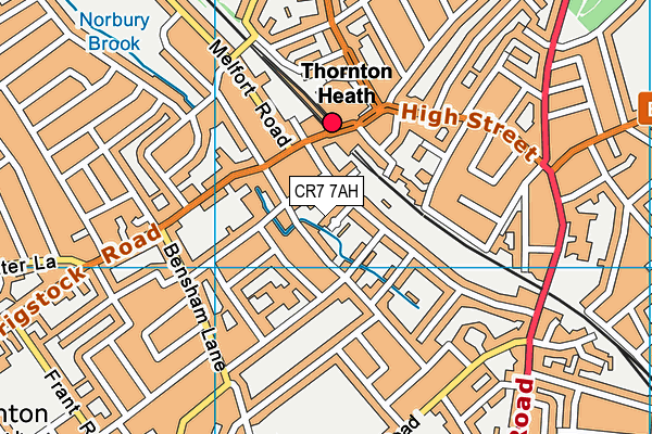 CR7 7AH map - OS VectorMap District (Ordnance Survey)