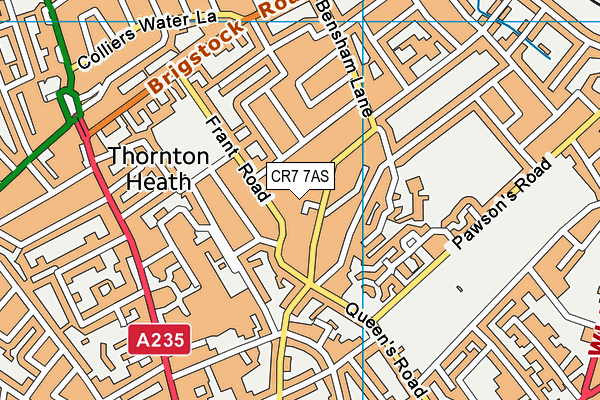 CR7 7AS map - OS VectorMap District (Ordnance Survey)