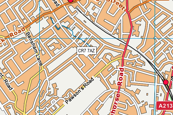 CR7 7AZ map - OS VectorMap District (Ordnance Survey)