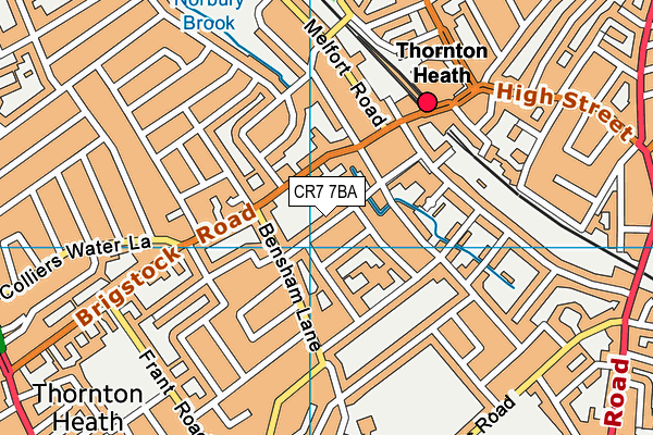 CR7 7BA map - OS VectorMap District (Ordnance Survey)