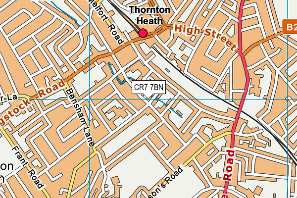 Bensham Manor School map (CR7 7BN) - OS VectorMap District (Ordnance Survey)