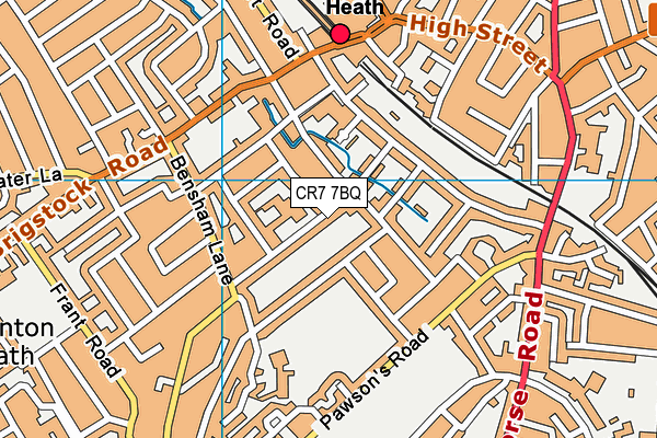 CR7 7BQ map - OS VectorMap District (Ordnance Survey)