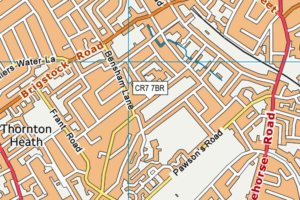 CR7 7BR map - OS VectorMap District (Ordnance Survey)