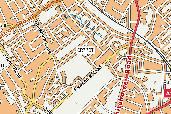 CR7 7BT map - OS VectorMap District (Ordnance Survey)