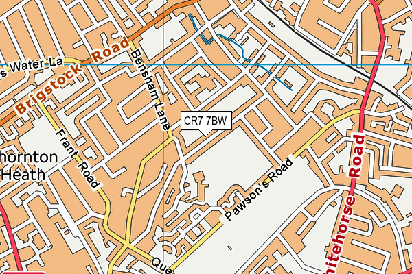 CR7 7BW map - OS VectorMap District (Ordnance Survey)