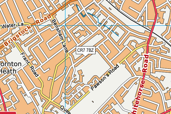 CR7 7BZ map - OS VectorMap District (Ordnance Survey)