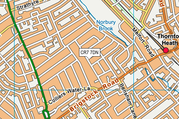 CR7 7DN map - OS VectorMap District (Ordnance Survey)