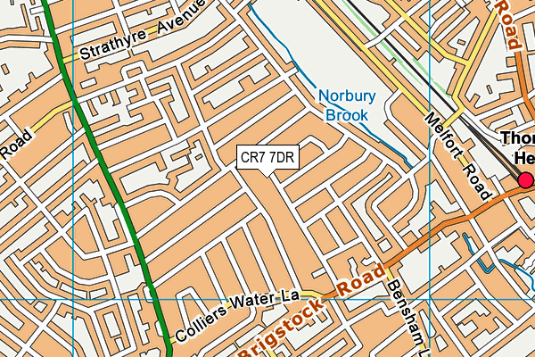 CR7 7DR map - OS VectorMap District (Ordnance Survey)