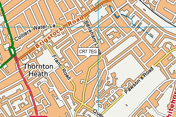 CR7 7EG map - OS VectorMap District (Ordnance Survey)