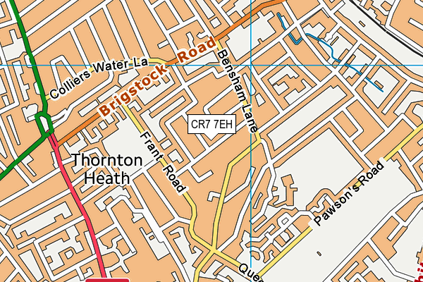 CR7 7EH map - OS VectorMap District (Ordnance Survey)