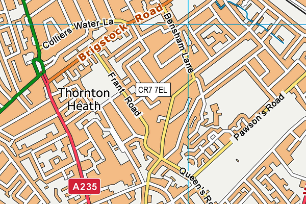 CR7 7EL map - OS VectorMap District (Ordnance Survey)