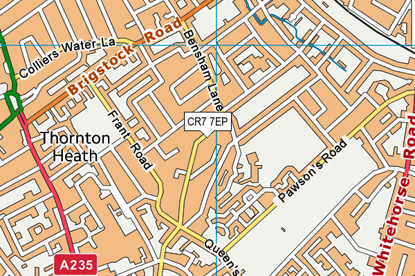 CR7 7EP map - OS VectorMap District (Ordnance Survey)