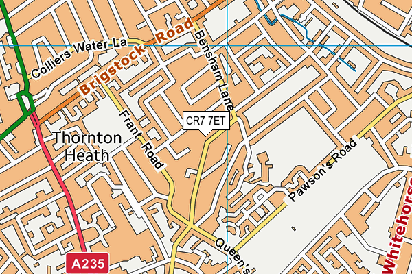 CR7 7ET map - OS VectorMap District (Ordnance Survey)