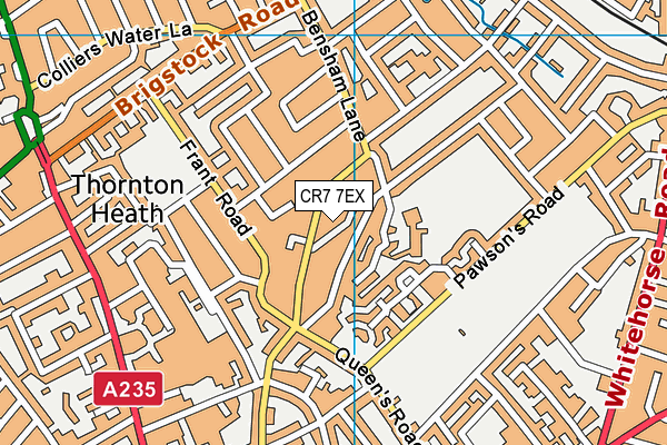 CR7 7EX map - OS VectorMap District (Ordnance Survey)