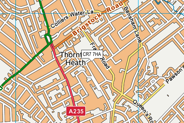 CR7 7HA map - OS VectorMap District (Ordnance Survey)