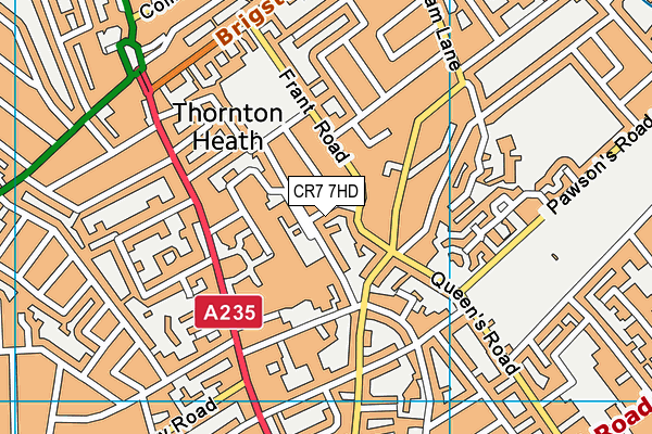 CR7 7HD map - OS VectorMap District (Ordnance Survey)